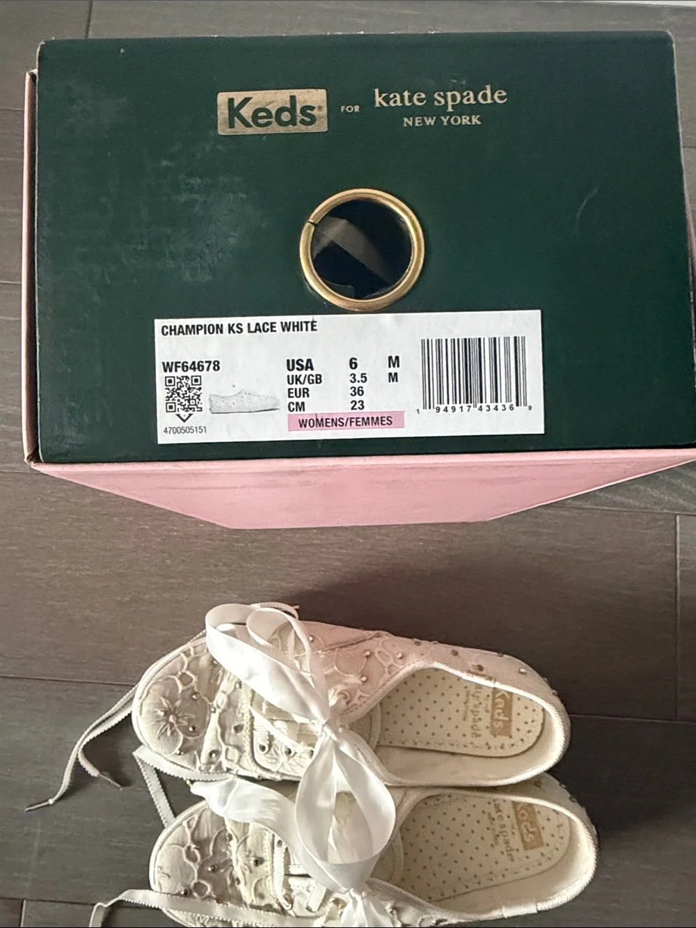 Keds x Kate Spade New York Champion Lace White Sneakers